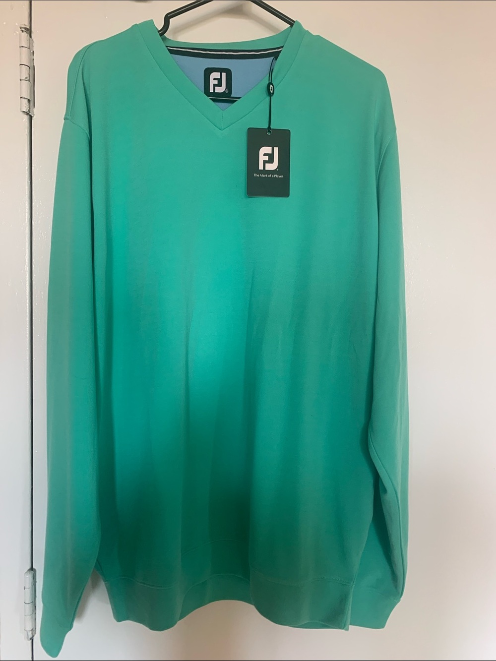 FootJoy Mint Green V-Neck Golf Pullover